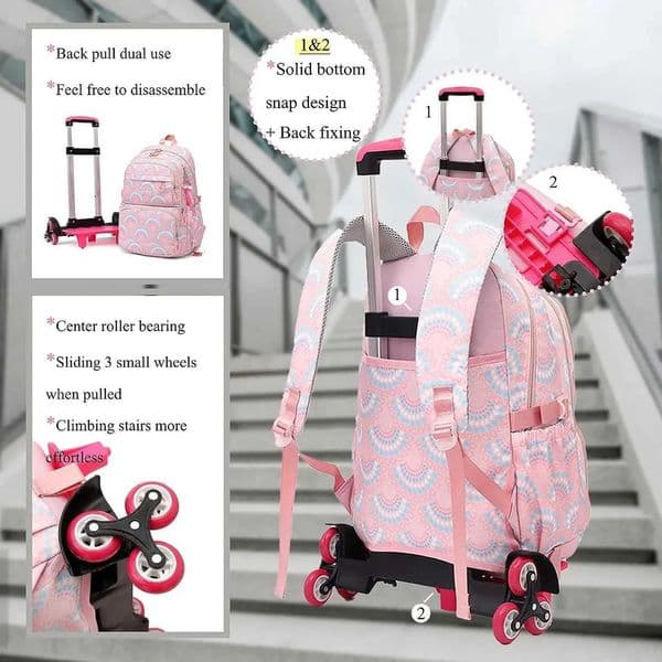 2026 Kid Hair Accessories Kid Hair Accessories Rolling Bags Baby Clip Cute Baby Clip Cute For Girls Backpack Children Waterproof Backpacks With baby hair clip cute