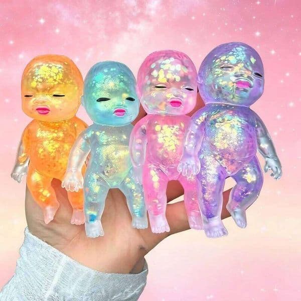 Popular Squishy Maltose Sugar Baby Squeeze Toy Kawaii Baby Stretchable Slow Rising Fidget Toy for Adults Stress Anxiety Relief Gifts