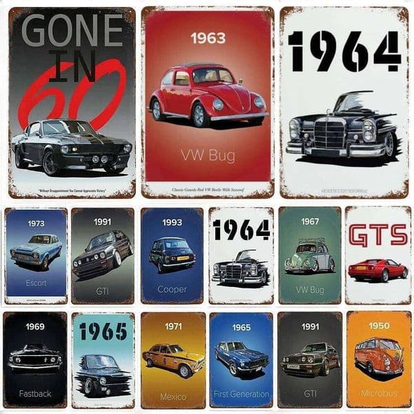 Vintage Decoration 80s GTI Sports Classic Car Metal Aluminum Sign Plaque Garage Man Cave Living Room Home Wall Poster Plates 26Y0608