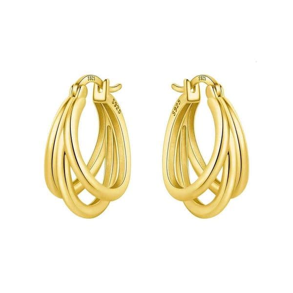 Orstarry S925 Sterling Fashion 3 Circular Earrings For Women Party Birthday Gift Silver Jewelry
