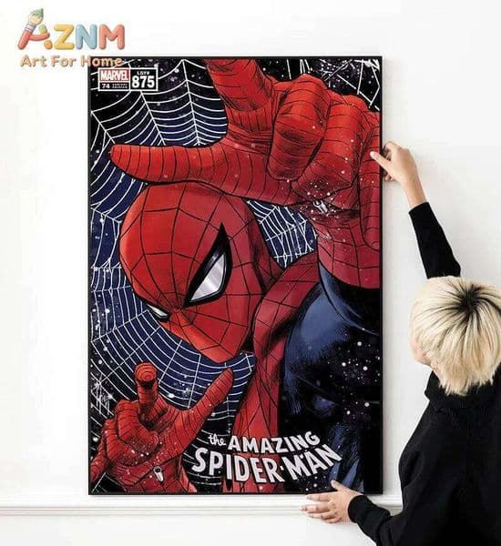 Spider-man Marvel Comics High Quality Print Photo Wall Art Canvas Cloth Poster W260608