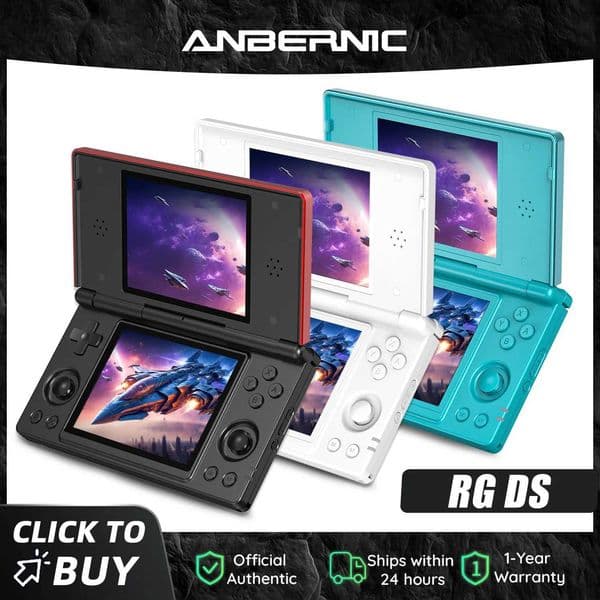 Anbernic RG DS Retro Video Game Console 4 Inch I Dual Multi-touch Screen Android 14 Flip Game Player RGDS For Christmas Gift T260608