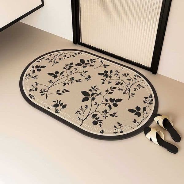 style n toilet diatom mud cushion anti-dirty floor mat toilet water absorption anti-skid mat D260608