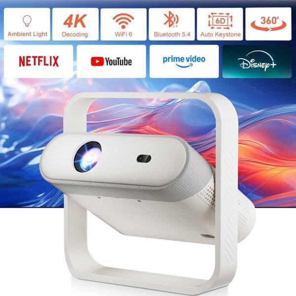 Overseas YT700 Projector for Home Use High-Definition Ultra-Thin Cloud Platform Android Screen Mirroring Portable Mini Projector L260608