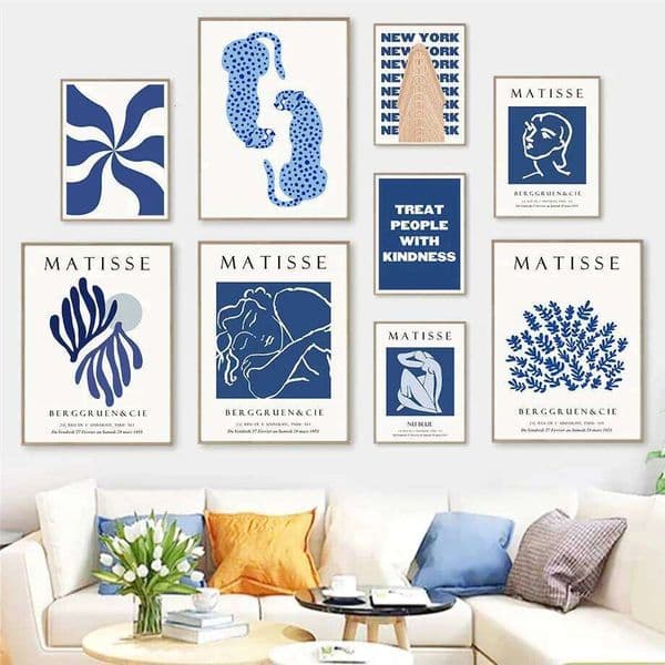 Abstract Matisse Line Body Leaves Leopard Wall Art Canvas Painting Gallery Posters And Prints Picture For Living Room Home Decor W260608