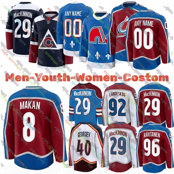 29 Nathan MacKinnon colorado hockey jersey avalanches jersey 8 Cale Makar Martin Necas Gabriel Landeskog Artturi Lehkonen Burns Roy Nichushkin Devon Toews jerseys