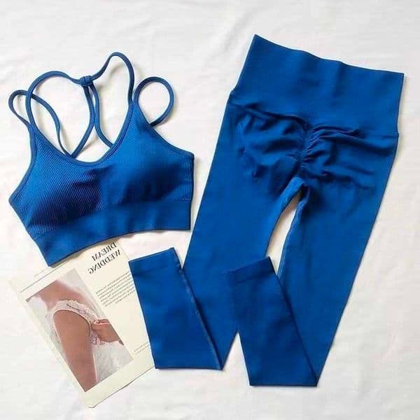 Beauty Seamless Back Suit Womens Sports Bra Lingerie Peach Buttocks Fitness High Waist Legigngs Gym Suit Pilates Set C260608
