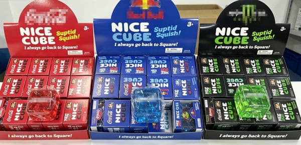 Wholesale Nice Cube drinks Squish - Beautiful cube-shaped squeeze toys for stress relief.