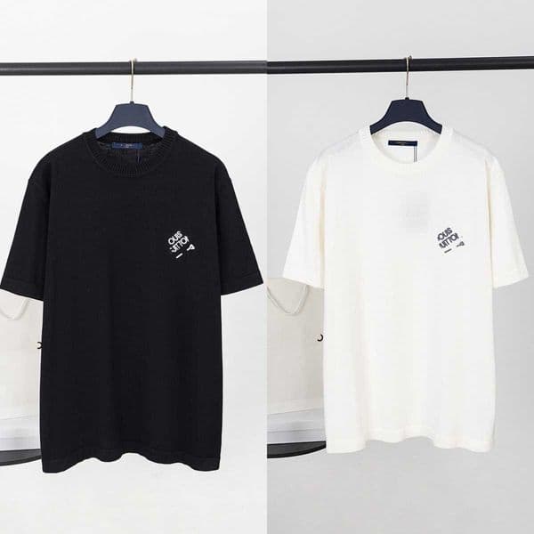 High quality designer clothing Trendy high-quality spring/summer new style knitted casual short-sleeve T-shirt with pin letter embroidery for men and women