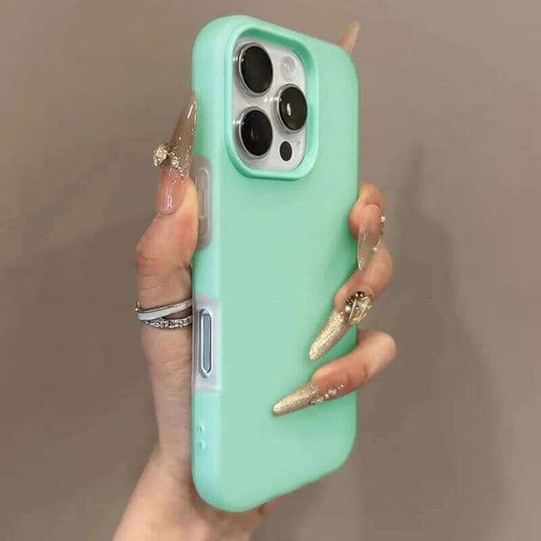 Luxury 2IN1 Candy Color Clear Matte Phone Case for iPhone 17 Air16 15 14 Plus 13 12 Pro Max 11 Shockproof Bumper Soft Skin Cover 26W0608