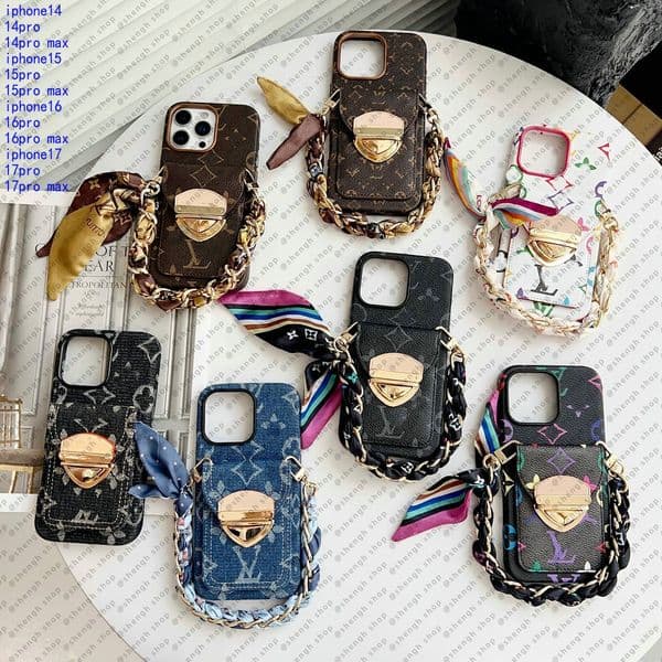Designers Leather Card Insert Phone Case for IPhone 17 16 Pro Max 14 13 12 11 15 15pro max Fitted Cases Fashion Phones s24 Ultra s23 Plus Phone Case with Card Holder