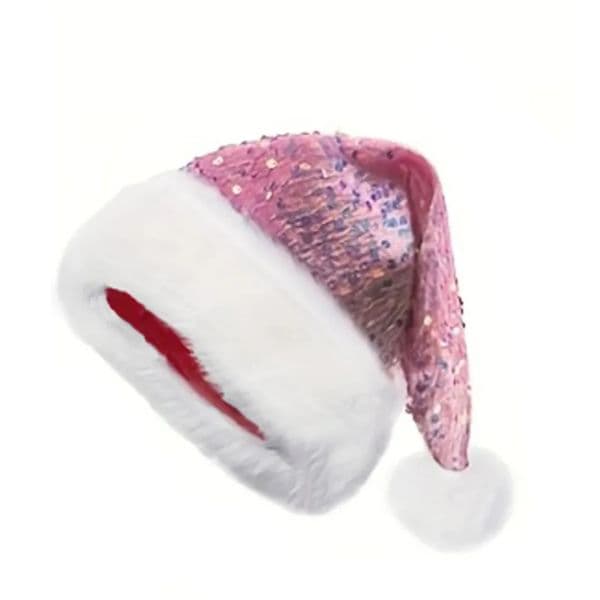 Christmas Decoration Atmosphere Double Layer Sequin Haipai Fur perfume Thickened Long Hair cologne Hat 002