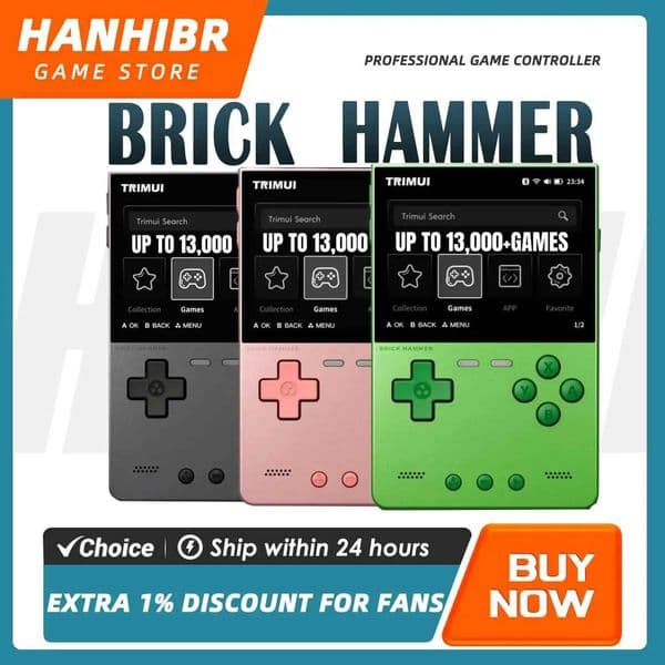 TRIMUI BRICK Hammer CNC Metal Retro Handheld Console 32 1024x768 I A133P Linux Mood LED Free Keycap 3000mAh Open-Source Gift T260608
