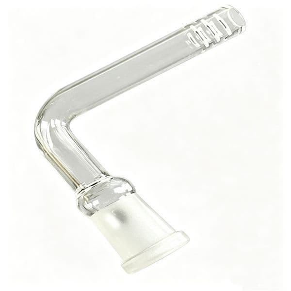 Glass Downstem Smoking Pipe 14mm Female 90 Degree Down Stem with 6 Cuts for Beaker Water Pipes Accessories