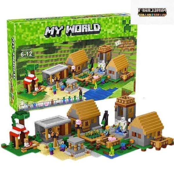 with Compatible Minecraft Village 21128 full version building block assembly educational toy Minecraft L2606060472