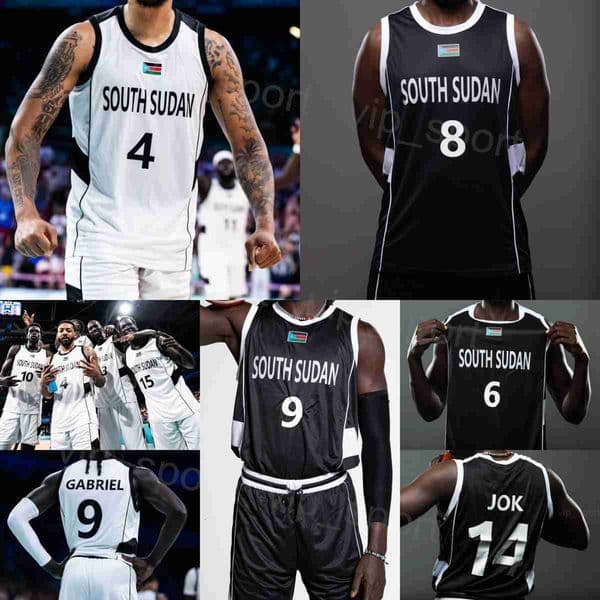 Printed 24 25 South Sudan Basketball 5 Nuni Omot Jersey National Team Shirt 11 Marial Shayok 7 Bul Kuol 4 Carlik Jones 9 Wenyen Gabriel 13 Majok Deng For Sport Fans