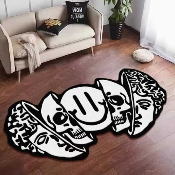 Gothic VIKAMA Skull Design Door Mat Non Slip Durable Threshold Mat Stylish Home Decor Rug For Bedroom Wardrobe Area D260608