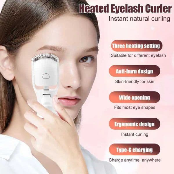 Anti-Burn Eyelash Curler Intelligent Quick Heating 3 Temperature Control Portable Makeup Tools Mini Electric Hot Lash CurlersT260609