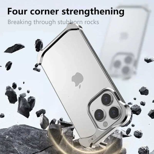 Irregar Titanium Luxury Alloy Bumper for IPhone 16 Pro Max 15 14 13 Lens Protector Shockproof Borderless Protective Cover J260609