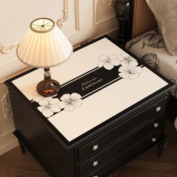 room Luxury Designer Decor Leather Luxury High End Bedside Table Protector Waterproof Dustproof Refrigerator Cover Washing Machine Mat Ddmyt 12
