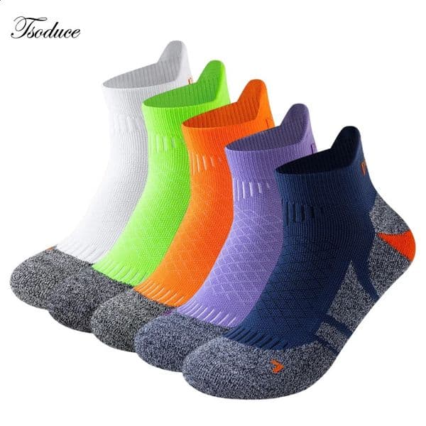 Professional Marathon Running Sock Men Women Sports Fitness Outdoor Thickened Cushioned Short Tube Low Cut Boat Ankle Socks 260601