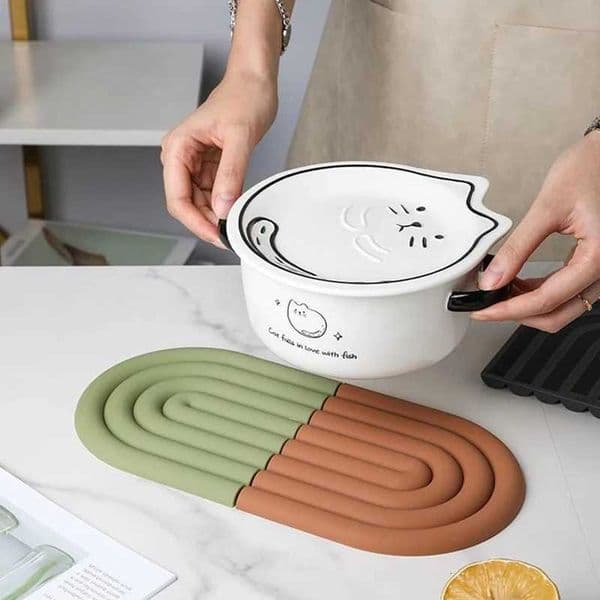Rainbow Silicone Mat Modilan Pot Mat Thermal Mat Table Mat Heat Resistant High Temperature Cup Mat Thickened To Prevent Scalding J260609