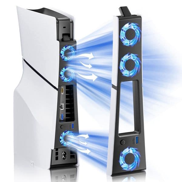 Ship by Sea PS5 host Cooling Fan for Playstation PS5 Slim Console PS5 rear radiator for cooling and heat dissipation