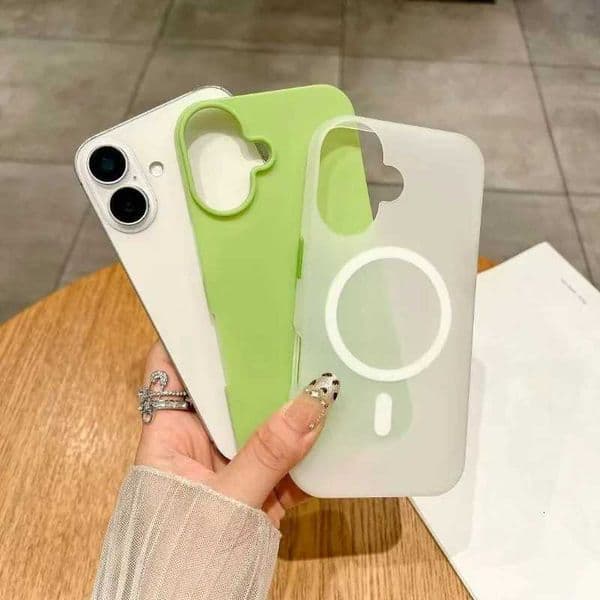 Candy Color Luxury 2 IN1 Case for iPhone 17 16 15 14 Plus 13 12 Pro Max 11 for Magnetic Wireless Charge Matte Soft Cover J260609