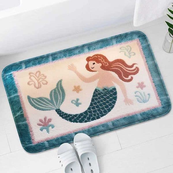 Bathroom Turtle Anti Slip Floor Mat Household Absorbent Foot Mat Bathroom Small Carpet Soft and Comfortable Home Decorative D260609