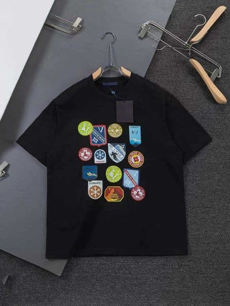 T-Shirts Mens t-shirt mens and womens shirt printed round neck black and white short slved t-shirt mens oversized t-shirt 888 S2606096PEM