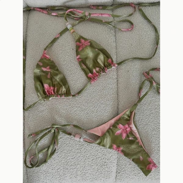 Micro Bikinis 2026 Sexy Women Swimsuit Swimwear Female Floral Thong Bikini Set Biquini Bathing Suit Swimming Beachwear 260609