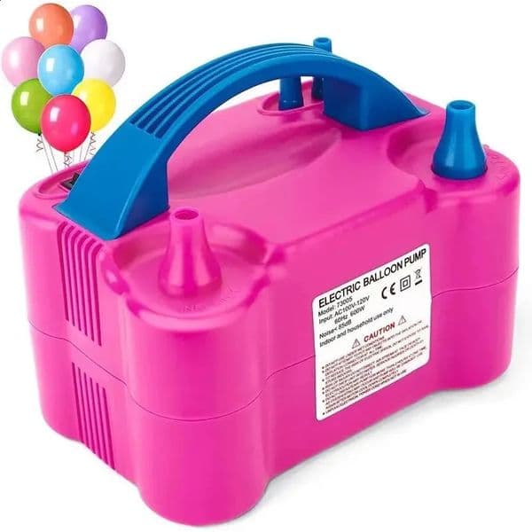 Electric Balloon Pump AC Portable Inflator Pump Double Nozzle High Power Fast Inflation EU Plug Party Supplies Air Pump 260608