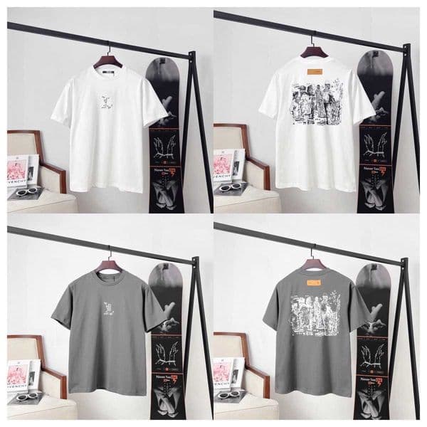 High quality designer clothing High Version Lujia Short Sleeve 25 New Model Strongest Employee Printed Short Sleeve Trendy Loose T-Shirt Unisex