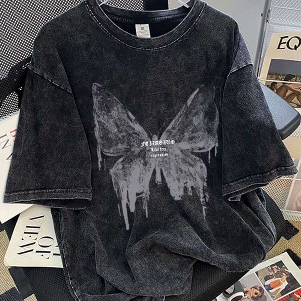 Plus Size Women's Clothing New Summer Loose Washed Vintage Trendy Brand Short Sleeve T-Shirt Pure Cotton Regular Shoulder Top Ins