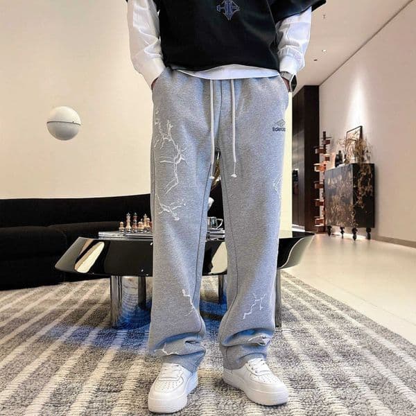 High quality designer clothing Ceiling Paris B-brand autumn and winter new collection classic casual pants and sweatpants for men and women