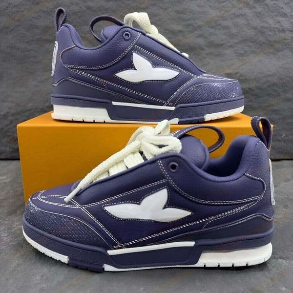 Designer Louitys Shoes Vitons Sneakers Luxury Brand Trainers Casual Runner Shoe Outdoor Leather Flower Skates Tennis Fashion Skateboarding Shoes Size 35-45 704