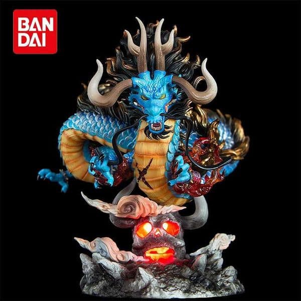22cm One Piece Anime Figure GK Kaido Dragon Form Four Emperors With Lamp PVC Action Figure Model Dolls Antistress Toy For Gift L260608