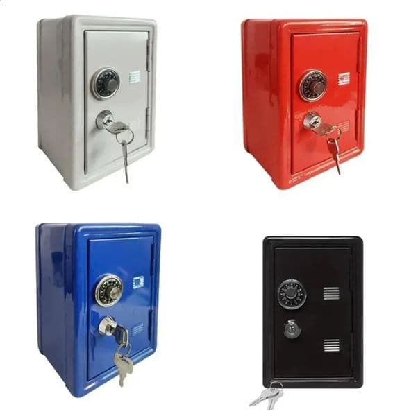 Household Insurance Box Vertical Mini Metal Safe Car Key Cabinet Desktop Decoration Piggy Bank 260609