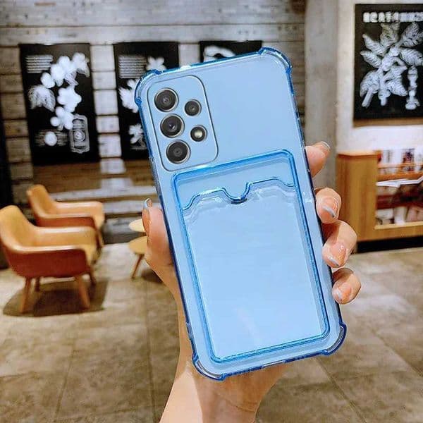 Holder Luxury Card Wallet Clear Case For Galaxy A14 A15 S24 S23 S22 S21 S20 A25 A23 A55 A35 A52 A54 A33 A12 5G TPU Cover Z260609
