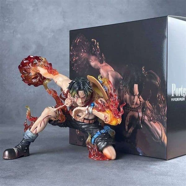 Pirate King Fire Fist Ace Figurine Kneeling Resonance Series Collectible Pvc Statue Model Desk Decor Gift For Fans 26L0609