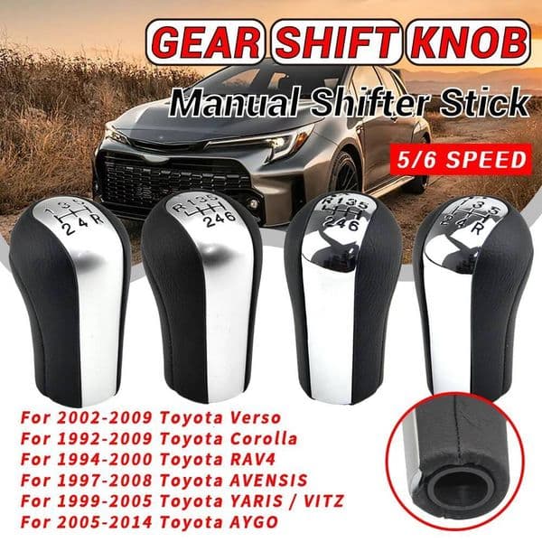 5 6 Speed Gear Shift Knob Lever Shifter Stick Gaiter Boot Cover for Toyota Corolla AYGO Verso RAV4 YARIS VITZ Car Accessories ddmynov