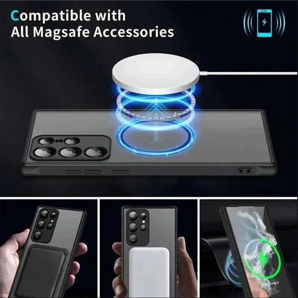 Magnetic Frosted Matte Case For Galaxy S26 S25 tra S24 FE S23 S22 S21 Plus Phone For Wireless Charge Cover J260609