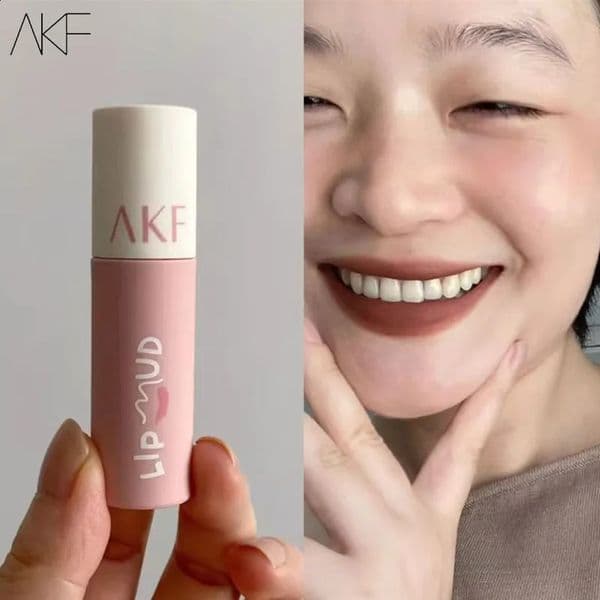 AKF Lip Mud Matte Velvet Soft Mist Lipstick izing Longlasting High Pigmented Lip Tint Lip Glaze Cosmetics Makeup 260609