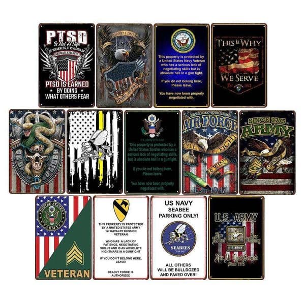 Decor USA Tin Sign Poster Metal Iron Painting Retro American Style Wall Art Plaque for Man Cave Bar Pub Club Decorative 20x30cm J260609