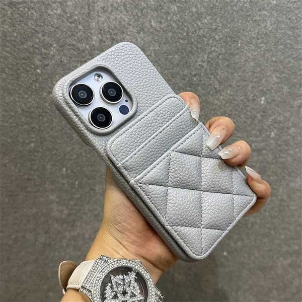 Luxury Card Pocket Wallet PU Leather Phone Case for iPhone 17 Pro 16 Pro 15 pro max 14 13 11 12 Solid Color Soft Card Slot Cover J260609