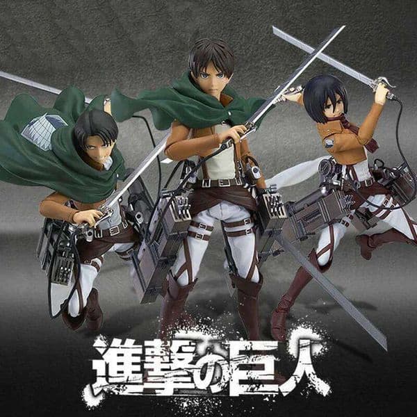 15CM Attack On Titan Figma Series KO Articulated Action Figures Kawaii Model Kit Desktop Ornaments Decor Boy Trendy Toys Gifts J260609