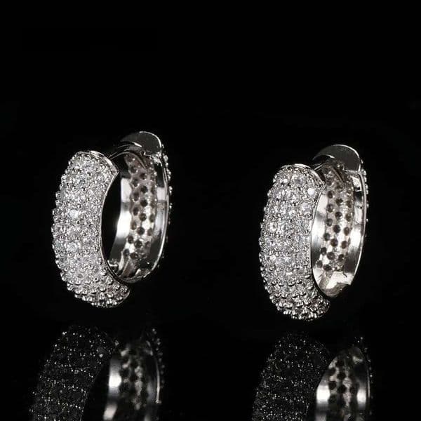 Luxury 2023 Moissanite Diamond Hip Hop 10K 14K 18K Solid Gold Stud Earrings 925 Sterling Silver for Women Men Gift
