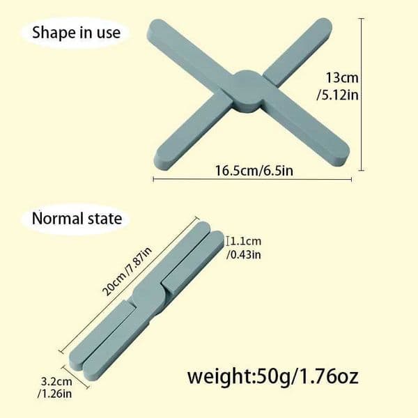 X Shaped Silicone Heat Resistant Pad Foldable Non-Slip Pot Pan Mat Table Placemat Dish Plate Cross Holder Coaster Kitchen J260609