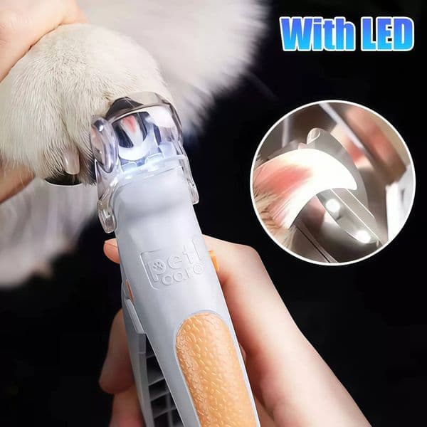 Pet Nail Clipper with LED Light and Magnifier Safe Trimming Tool for Small Medium Large Dogs Cats, Professional Home Grooming Kit ddmynov