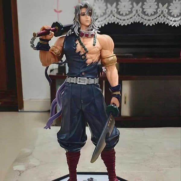 Anime Demon Slayer Figure Uzui Tengen Gk Statue Figurine Pvc Model Doll Collection Desktop Ornament Toys Children Birthday Gifts L260608